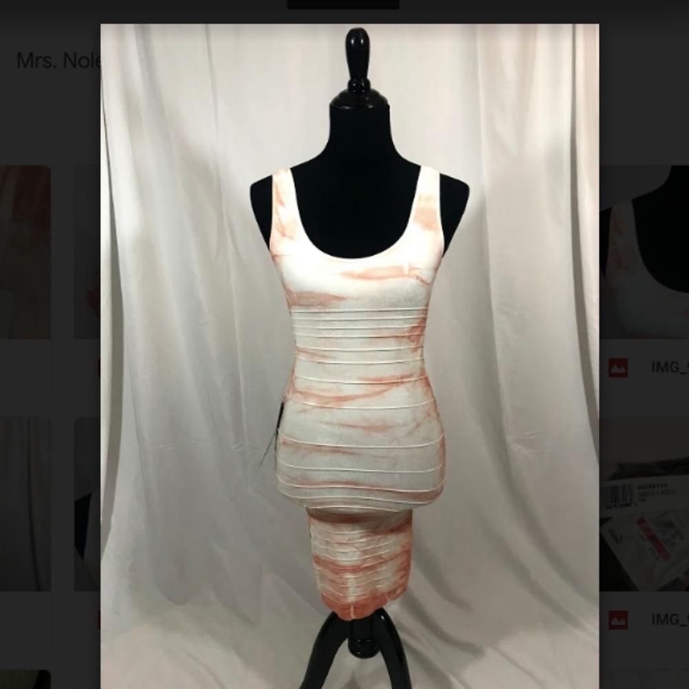 Bebe Bodycon Stretch Dress Small NEW Tie Dye!